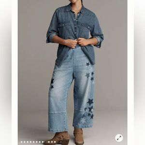 Anthropologie The Izzie Relaxed Barrel Jeans Pilcro NWT SZ X-LARGE Petite